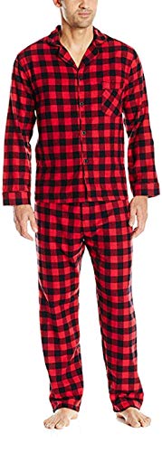Hanes Men's Flannel Pajama Set - Medium - Red Buffalo Plaid