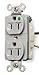 HBL8200GY, DUP RCPT, HG, 15A 125V, 5-15R, GY