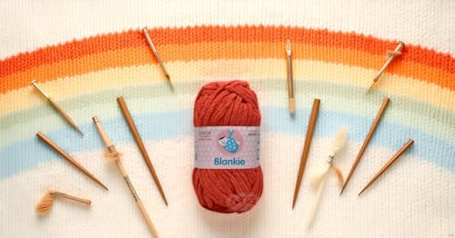 Image of M.G ENTERPRISE Knitting Yarn Thick Chunky Wool, Blankie Deep Orange 100 GMS Best Used with Knitting Needles-EM Art-AAED