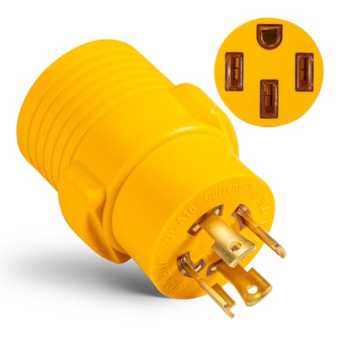 LAZMUMI NEMA L14-30P to 14-50R RV Generator Adapter Plug