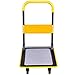 Goplus Folding Platform Cart, 330LBS Rolling Flatbed Cart Hand Platform Truck Push Dolly for Loading, Yellow