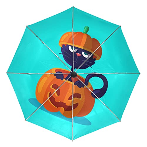 Parapluie automatique pour voyager et plage au motif chat de créateur