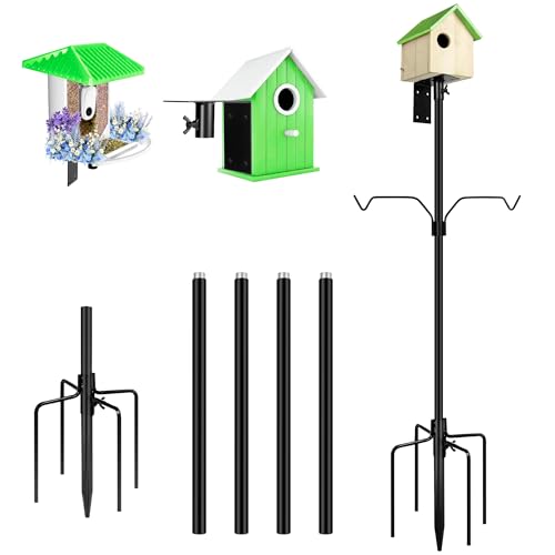 YINGYM 79 Inch Bird Feeder Pole Mount Kit for Outdoors Heavy Duty