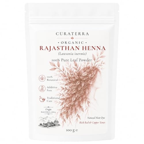Henna Rajasthan Orgánica | Lawsonia inermis | Tinte Natural | 100 g