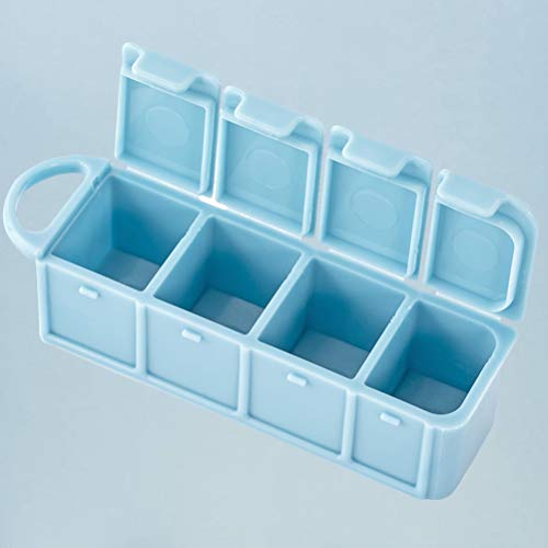 Organizador de comprimidos Healifty Pill Box para viagem (azul)