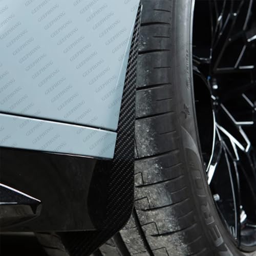 Image of Carbon Fiber Front Mud Flaps for BMW M3 M4 G80 G81 G82 G83 (2021-2025), Splash Guards, No-Drill Fender Protection