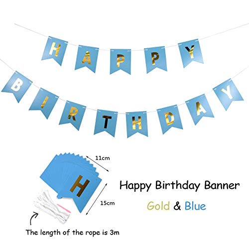 Image of AMFIN First Birthday Decoration Boy Combo / 1st Birthday decoration For Baby Girl / 1st Birthday Decoration Items / First Birthday Party Decoration / Foil Balloons for birthday decoration / 1st Birthday Balloons / Birthday Party - Blue