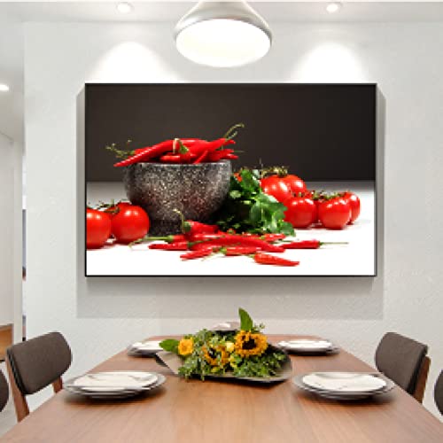 Cuisine mur affiches de luxe toile realiste légumes 50x70cm