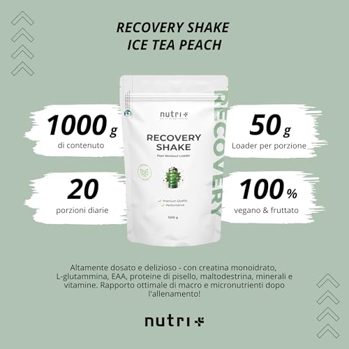 Nutri+ Vegan V-Loader Powder, Sacchetto 1000 G, Ice Tea Peach - 3