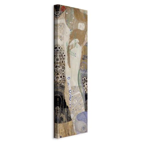 murando - Acoustic Canvas Wall Art Gustav Klimt 45x135 cm 1 piece - Picture With Acoustic Foam Sound Absorption Print Image Artwork Room Acoustics Soundproofing Office Snakes of Water l-G-10116-b-a