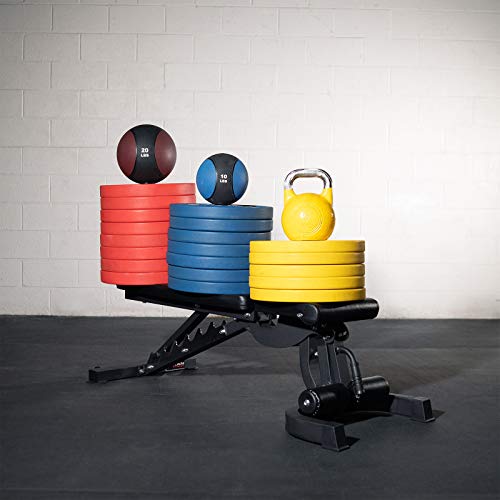 Titan Fitness Adjustable FID (Flat/Incline/Decline) Bench, 1,500 LB Capacity, Black, Weight Training Bench