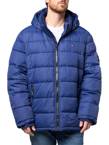 Doudoune à capuche Tommy Hilfiger bleu royal 3X veste d'hiver urbaine