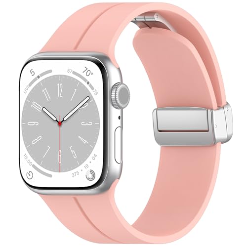 [GYOKUYU] For Apple Watch 42/44/45/46/49mm �V���R���o���h Apple Watch 11/10/9/8/7/6/5/4/3/2/1/Ultra3/2/1 �����o���h �}�O�l�b�g�� ���߉\ �x���g �V���v���ȃf�U�C