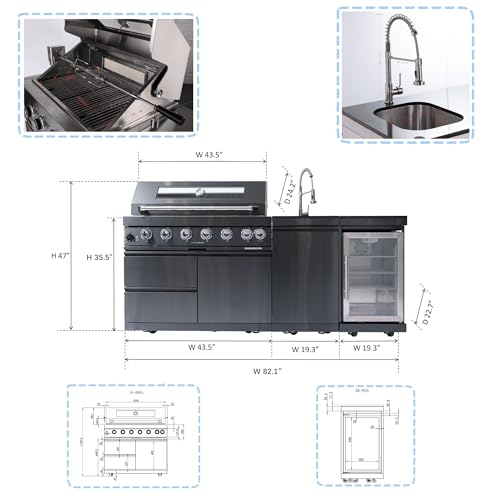 Luxury Outdoor Kitchen Grill Island