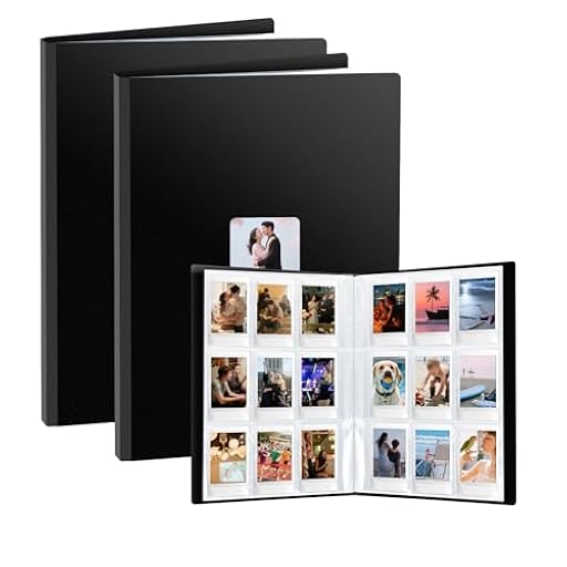 FRETONBA Album Fotos para Polaroid Film Apto Fotografías de 6×9 cm, 2 Piezas Álbum de Fotos Insertable para Instax Mini Photos con 216 Bolsillo, Album Grande con Ventana Frontal, Negro | Ya disponible en tu tienda friki favorita! En mundofriki.es!