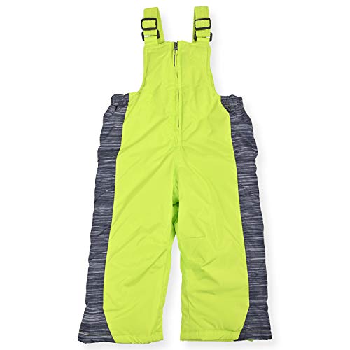 Image of Arctic Quest Boys' Bib Snow Pants and Ski Jacket Water-Resistant Snowsuit For Kids Winter Hooded Jacket, Lime Green, 18M