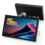 Aurevita 7 Inch Mini Monitor HDMI, Portable Vga Monitor with AV BNC 1024×600 LCD Screen with Built-in Speakers, 178° View Angle IPS, Multi-Function Mini Small Display for Raspberry Pi PC/TV/DVD/CVBS