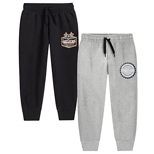 Image of Trampoline Kids Cotton Blend Trackpants Pack of 2 with Drawstrings & Ribbed Cuffs | Vibrant Printed Joggers for Boys & Girls | Soft Waistband & Side Pockets | Everyday Comfy Wear