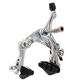 Kisangel Praktische Fahrrad C bremsklemme Einfache Montage Ergonomisches Design für Rennräder und Citybikes Einsetzbar Robustes Silbernes Material Zubehör für Zuverlässige Felgenbremse