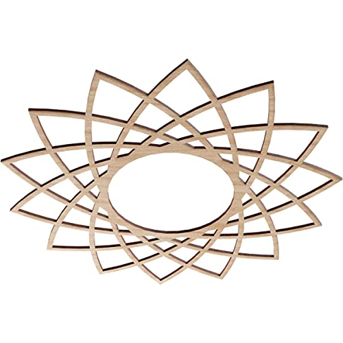 Image of Ekena Millwork 22 inchOD x 8 1 /2 inchID x 1 /4 inchT Eleanor Wood Fretwork Pierced Ceiling Medallion, Alder