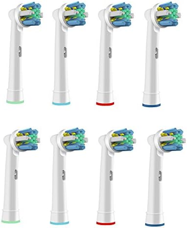 Transy Replacement Brush Heads Compatible with Oral-B Electric Toothbrush - Model EB-25A Floss Action Works with all Oral B Brush Handles (except for Sonic models) (8)