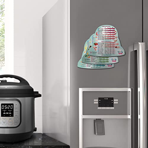 Instant Pot Magnetic Cheat Sheet Set – 3 Pack Instant Pot Accessories Cooking Times Magnets – Instapot Pressure Cooker Magnet Sheets – Insta Pot Kitchen Accessory Cheat Sheet Guide