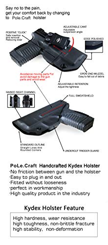 IWB Kydex Holster Custom Fits: Springfield XD MOD .2 3" Sub-Compact 9MM / .40 S&W Pistol - Inside Waistband - Adj. Cant Retention - Cover Mag-Button - No Wear - No Jitter