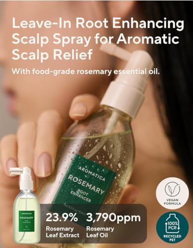 Image of AROMATICA Rosemary Root Enhancer 100 ml scalp nourishing tonic for hair and scalp