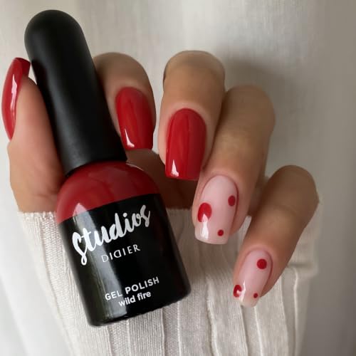 DIDIER LAB - Studios Gel Polish Wild Fire - Produit Professionnel Manucure Pédicure - Pigmentation Riche pour Couverture Complète - Très Brillant - Idéal débutant - Nail Art Ongles Gel LED UV - 8ml – vue 3