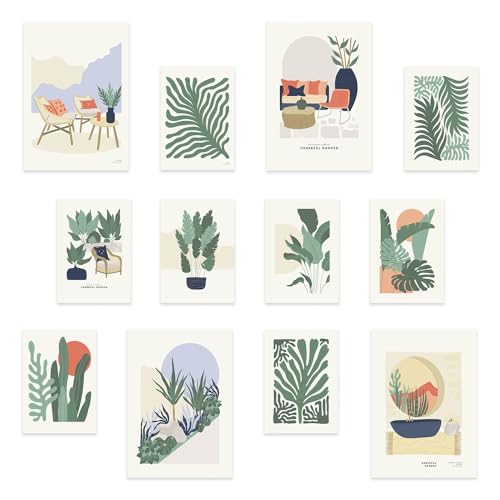 Impressions d'art mural jardin Nacnic | Lot de 12 affiches 4 A3 et 8 A4