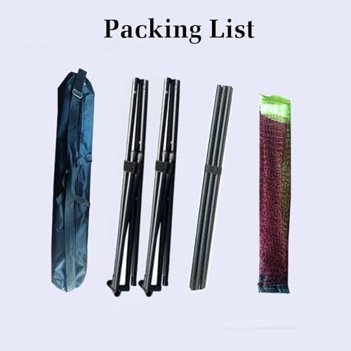Portable Badminton Tennis Net Stand, Badminton Net Stand Portable,Indoor Outdoor Volleyball Poles,Badminton Volleyball Combi Stand,With Net And Backpack,Athletic Training Equipment,One Color-L 310Cm