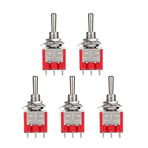 Interrupteur MTS-303 mini 3PDT 9 broches ON-OFF-ON 2A 250VAC lot de 5 pièces