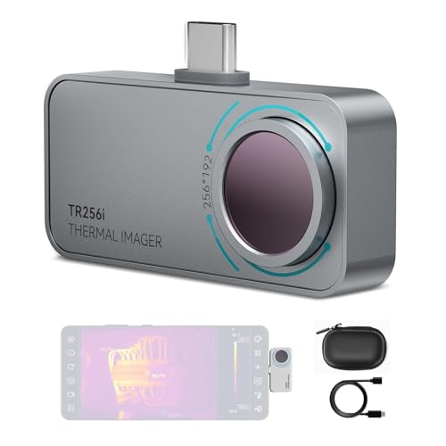 MiLESEEY TR256i Wärmebildkamera Android Type-C 20g Vollmetallgehäuse Thermal Camera Messbereich -15C~600C 25Hz 256x192 Auflösung 3 Wärmemessungen & 6 Anpassbare Paletten für Phone Computer