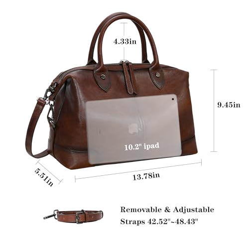 Bolso Satchel Tote de Cuero Genuino para Mujer miniatura 4