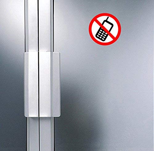 Dealzepic - No Cell Phone/Mobile Phone Is Prohibited Sign | Self Adhesive Vinyl Decal Sticker | Pack Of 4 Pcs #TOP5