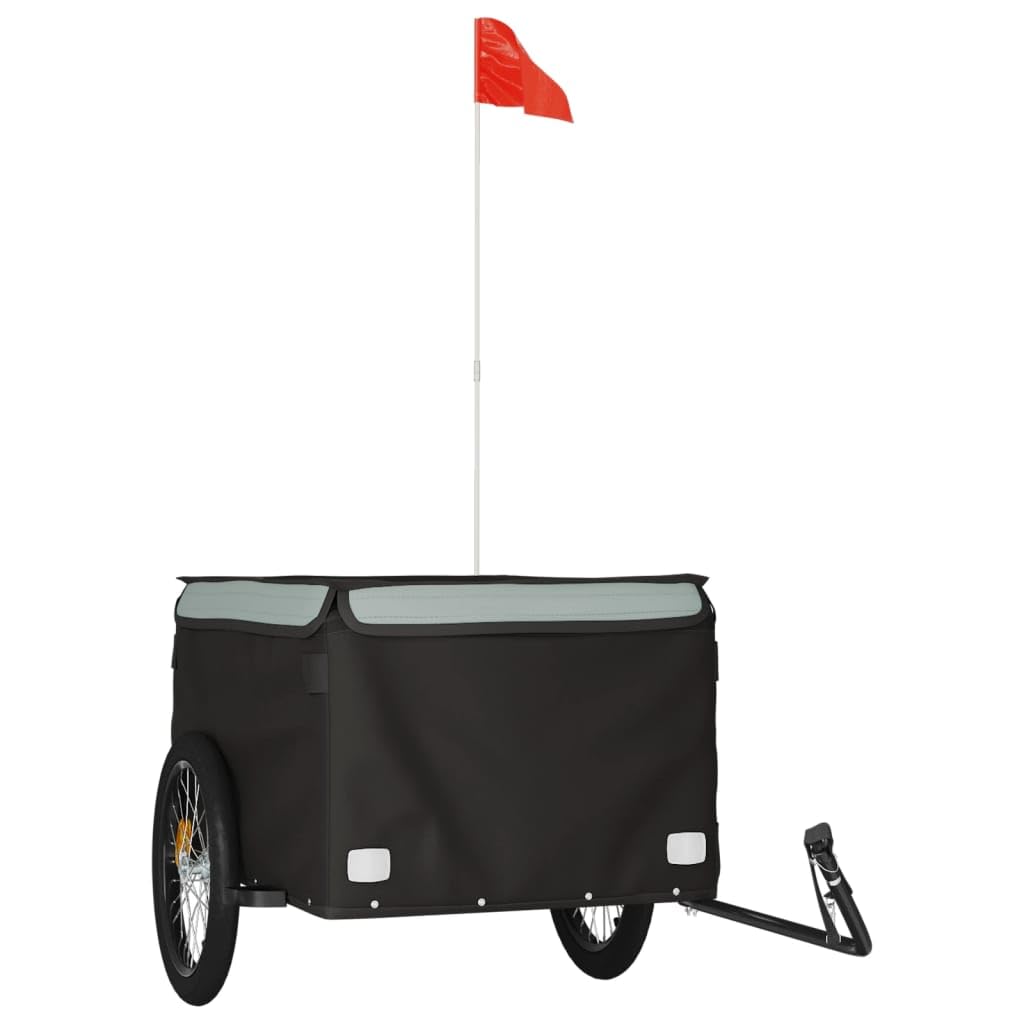 Remolque de Carga de Bicicleta de Servicio Pesado, Marco de Hierro de la Capacidad 45kg, diseño Plegable para el Desplazamiento en Bicicleta, Transporte Urbano