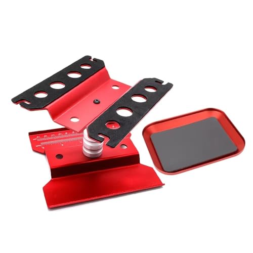 Station de réparation RC en aluminium rouge pour Axial SCX10, le stand stable pour châssis 1/16