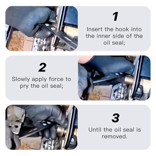 Lonuxi Oil Seal Removal Tool, Seal Puller Tool with Dual Hook, Wheel Seal Twister Puller, Universal Heavy Duty Seal Puller and Installer Kit for Oil and Grease Seals Removal
