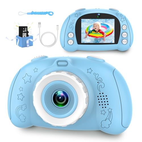 Kids Camera for 3-12, Kids Digital Camera for Boys and Girls, with 32G SD Card, Toddler Camera with 2.4-Inch Screen for Kids at Birthday, Christmas