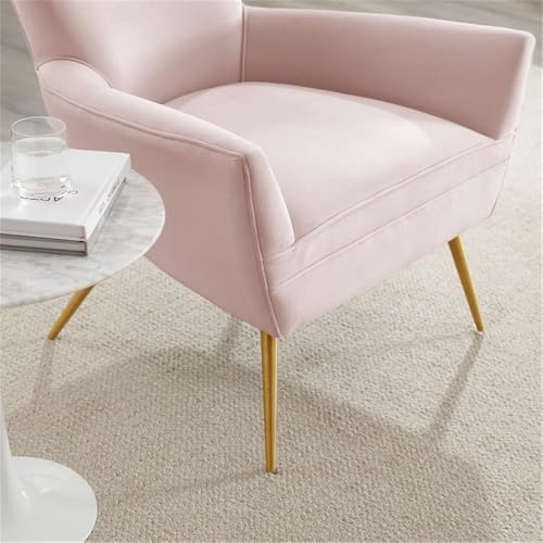 Sillón Retro Glam Terciopelo Rosa miniatura 7