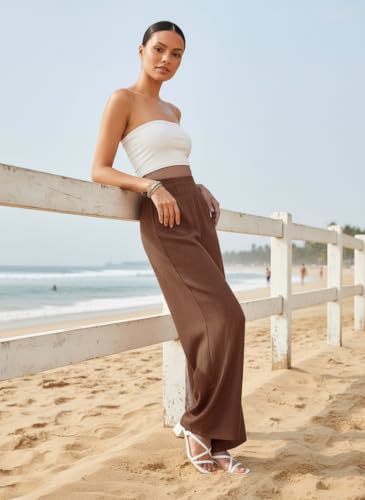Image of Women Trouser||Women's Four-Season Pants with Drawstring, Comfortable Wide-Leg Loose Fit Casual Fashion Trousers (P-08-11)