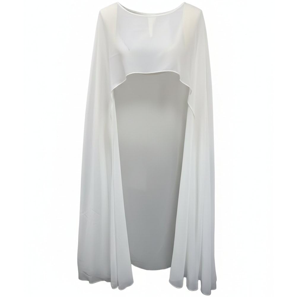 Châle long pour femme Sanfly avec coupe asymétrique et dos semi-transparent