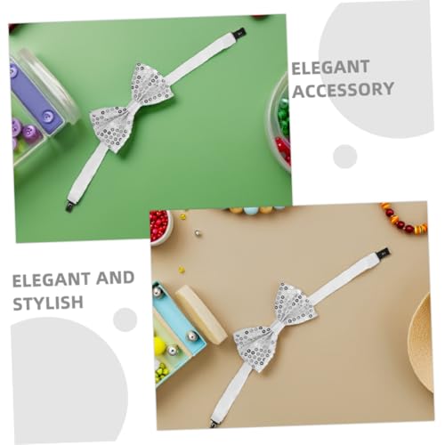 PartyKindom 10pcs Sequin Bow Ties: Pre Tied Neck Bow Ties Tuxedo Bowtie With Adjustable Strap For Kids Toddler Boy Wedding Graduation Party Formal3