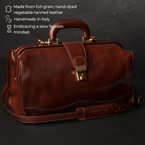 Time Resistance Leather Doctor Briefcase
