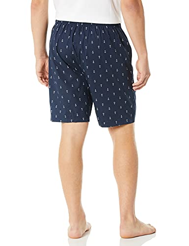 Image of Nautica Men's Soft Woven 100% Cotton Elastic Waistband Sleep Pajama Short