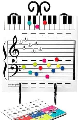 Dry Erase Music Staff White Boards, Magnetic Dry Erase Board Note Reading Borad for Music Lessons Piano Teaching Music Gift, Double Sided Music Staff Whiteboard for Kids Students #1