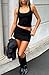 Qmlyev Fold Over Mini Skirts for Women Y2k Low Rise Bodycon Sweat Short Skirt Cute Going Out Micro Mini Skirt Streetwear (Black, S)
