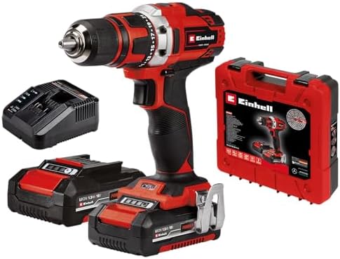 Einhell Akülü Vidalama TE-CD 18/40 Li (2x1,5 Ah) Power X-Change (Lityum-İyon, 40 Nm, 2 Vitesli Şanzıman, Devir Kontrolü, LED, 2x 1,5 Ah PXC Akü ve Şarj Cihazı ile) - 4513939 — Amazon ürün görseli
