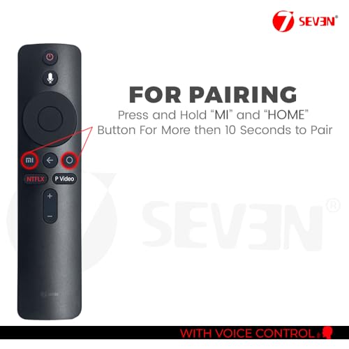 7SEVEN® Compatible with Mi Tv Remote Control Original XMRM-00A Model Bluetooth Voice Command Xiaomi Redmi Smart Android 32 43 55 65 Inch Television - Pairing Must 2 414ccyUvLgL