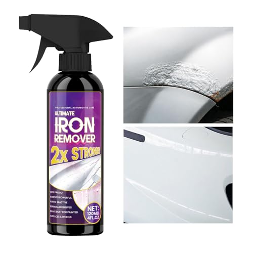 Eliminador De Hierro,Eliminador De Manchas De Óxido - 120ml Multiusos Detallado Elimina Manchas Para Llantas Neumáticos Autocaravanas Frenos Pintura Exterior Bote Motocicleta